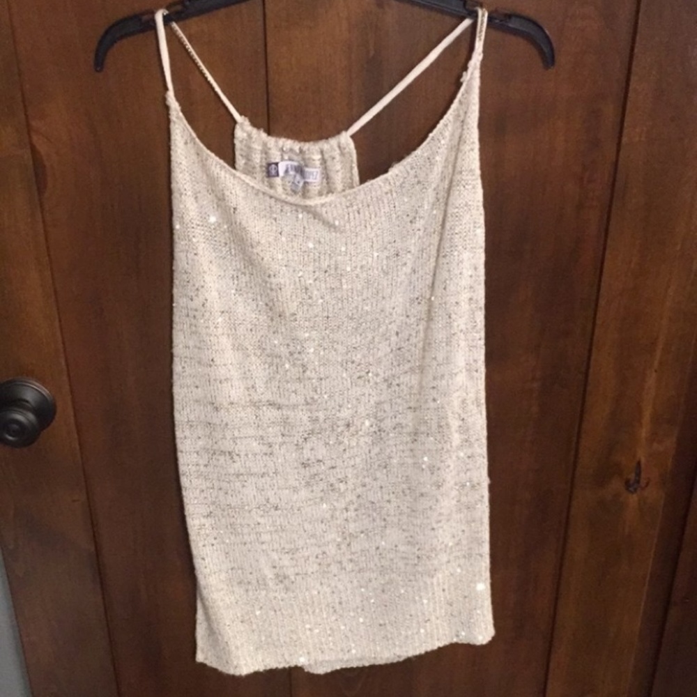 Tan/Gold Sequin Tank